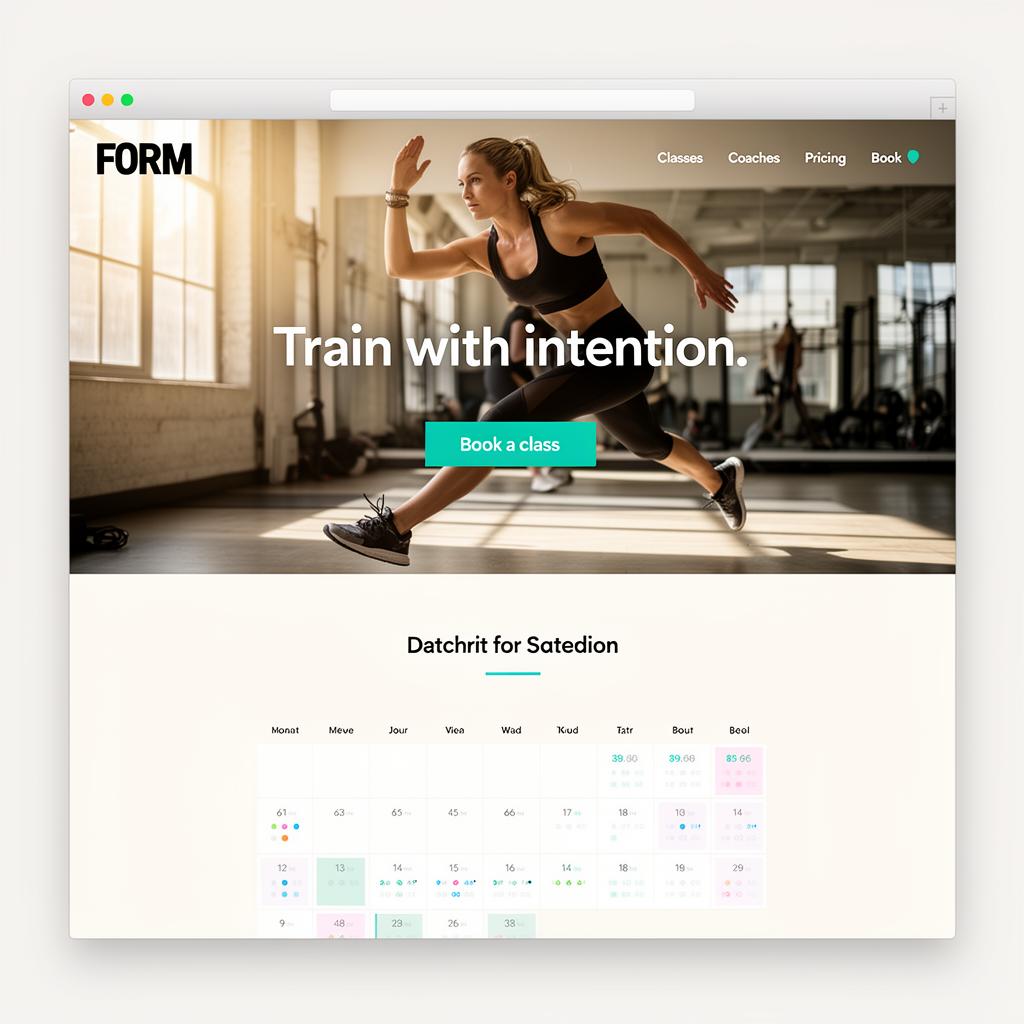 FORM Studio website — Fitness project by Alexander Website Design